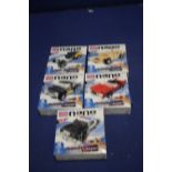 FIVE BOXED NANO LEGO TYPE CARS