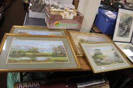FOUR FRAMED AND GLAZED WATERCOLOURS