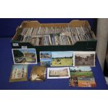 A LARGE QUANTITY OF ASSORTED POSTCARDS IN MANY HUNDREDS TO INCLUDE TOPOGRAPHICAL, BUILDINGS ETC