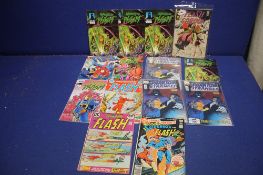 A COLLECTION OF COMICS, to include King Flash Gordon issue 91, DC Flash issues 82,221,223,