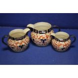 A SET OF 3 ENGLISH MADE GRADUATED JUGS