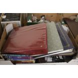A TRAY OF EMPTY PHOTOGRAPH ALBUMS (TRAY/S NOT INCLUDED)
