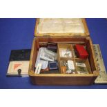 A BOX OF ASSORTED COSTUME JEWELLERY AND COLLECTABLES