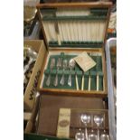 A TRAY OF BOXED AND UNBOXED CUTLERY (TRAY/S NOT INCLUDED)