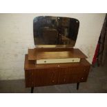 A RETRO TEAK DRESSING TABLE