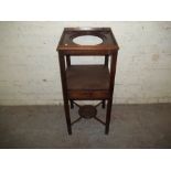 A SMALL ANTIQUE WASH STAND WITH TOP