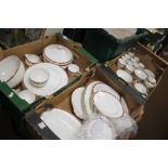 THREE TRAYS OF WEDGWOOD COLARODO TEA AND DINNERWARE (TRAY/S NOT INCLUDED)