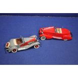 TWO DANBURY MINT CARS TO INCLUDE RED PACKARD AND A GREY DEUSENBURG