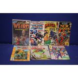 MARVEL AND DC COMICS, including "The Bug" New Gods issue 9 1972, Mr monsters weird tales of the