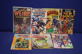 MARVEL AND DC COMICS, including "The Bug" New Gods issue 9 1972, Mr monsters weird tales of the