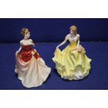 TWO ROYAL DOULTON FIGURINES SUMMER AND AUTUMN BALL