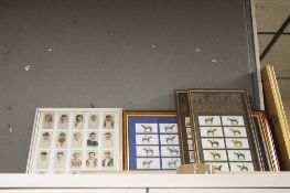 A COLLECTION OF FRAMED CIGARETTE CARDS