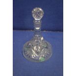 CUT GLASS DECANTER