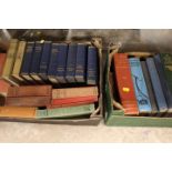 TWO TRAYS OF BOOKS TO INCLUDE DICKENS