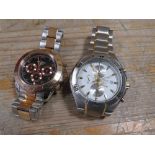 TWO GENTS WRISTWATCHES - A PULSAR CHRONOGRAPH 100M AND A ROTARY EXAMPLE