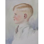 S.H. BARNETT SIGNED WATERCOLOUR STUDY OF A YOUNG BOY