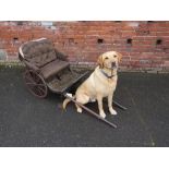 A VICTORIAN SMALL PULL ALONG DOG CART A/F