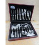 A CANTEEN OF BUTLER STAINLESS STEEL CUTLERY - CONTENTS UNCHECKED