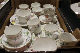 A TRAY OF ROYAL WORCESTER 'ARCADIA' TEAWARE ETC