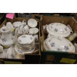 TWO TRAYS OF ROYAL GRAFTON 'WINDERMERE ' TEA, DINNERWARE AND A CLOCK