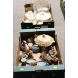 TWO TRAYS OF ASSORTED CERAMICS TO INCLUDE MINTON, ETC