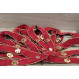 A COLLECTION OF ROAB ROYAL BUFFALO SASHES WITH METAL ENAMELLED BADGES