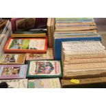 A TRAY OF VINTAGE CHILDRENS BOOKS TO INCLUDE LADYBIRD , BEATRIX POTTER , ETC