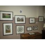 A COLLECTION OF NINE MODERN ASSORTED FRAMED PICTURES / PHOTOGRAPHS