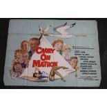 A VINTAGE CINEMA / FILM POSTER FOR 'CARRY ON MATRON' APPROX 75 X 101 CM