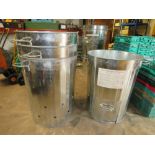 FOUR GALVANIZED INCINERATOR BINS