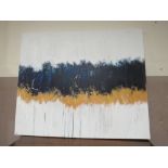 A LARGE MODERN CANVAS PAINTING - 120 X 99 CM