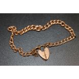 A HALLMARKED 9CT ROSE GOLD BRACELET - APPROX WEIGHT 15.9 G
