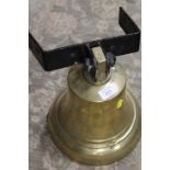 A BRASS SHIPS BELL STAMPED WITH GEORGE VI MARK