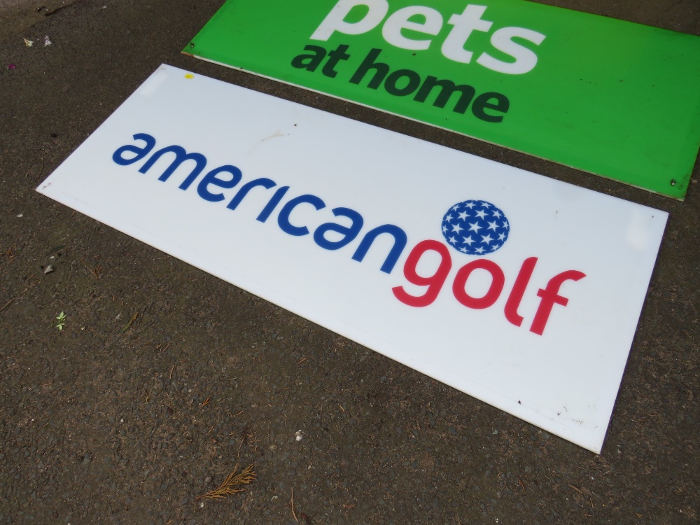 THREE ADVERTISING SIGNS TO INCLUDE STANLEY TOOLS, AMERICAN GOLF ETC - Image 2 of 5