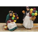 ROYAL DOULTON OLD BALLOON SELLER TOGETHER WITH BIDDY PENNY FARTHING (2)