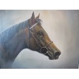 F.L. GEERE. - A study of horse, signed lower right and dated '83, oil on canvas, framed, 40 x 50 cm