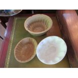 THREE VINTAGE JELLY MOULDS