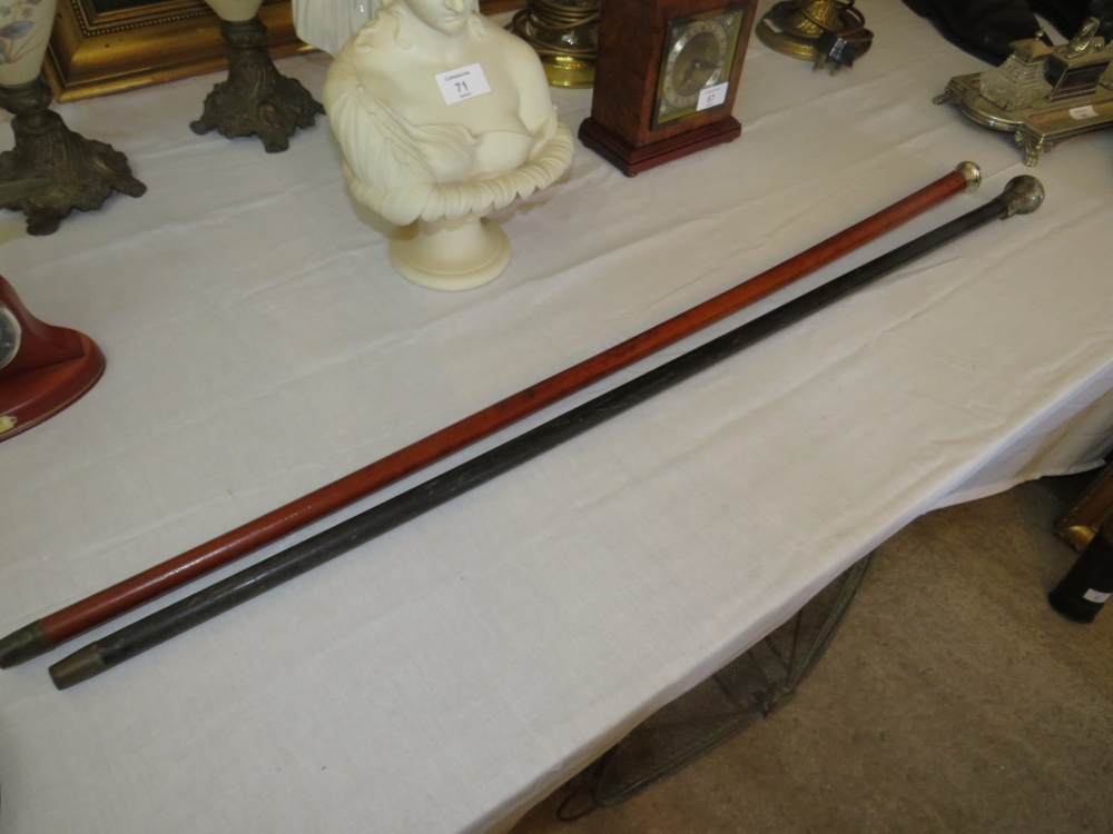 TWO SILVER TOPPED WALKING CANES - Image 2 of 2