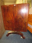 A 19TH CENTURY MAHOGANY TILT-TOP TABLE