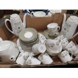A TRAY OF ROYAL ADDERLY ADELFI TEA AND COFFEE WARE