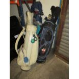 THREE BAGS OF VINTAGE GOLF CLUBS