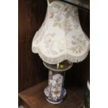 A VINTAGE ORIENTAL IMARI VASE TABLE LAMP - WITH RESTORATION
