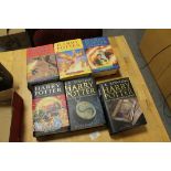 SIX VOLUMES OF HARRY POTTER BOOKS