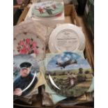 TWO TRAYS OF COLLECTORS PLATES TO INCLUDE ROYAL ALBERT AND COALPORT EXAMPLES