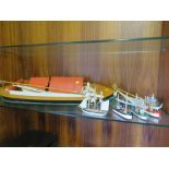 A COLLECTION OF SIX MODEL BOATS