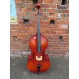 A ¼ DOUBLE BASS WITH BLUE CARRY CASE A/F