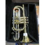 A BLESSING SCHOLTASTIC CORNET IN FITTED CARRY CASE