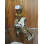 A 20TH CENTURY POTTERY MODERNIST FIGURE STUDY SIGNED WITH INITIALS TO BASE A/F