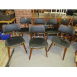 A SET OF SIX EAMES STYLE DINING CHAIRS