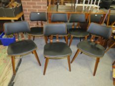 A SET OF SIX EAMES STYLE DINING CHAIRS
